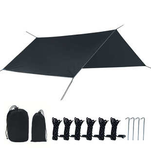 天幕牛津布户外露营帐篷涂银防晒防雨遮阳凉棚超轻便携式 野营套装