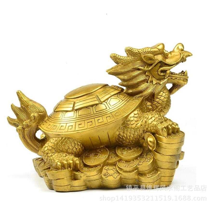 新款直销铜八卦龙龟摆件黄铜家居客厅办公室龙头金钱龟装饰工艺礼