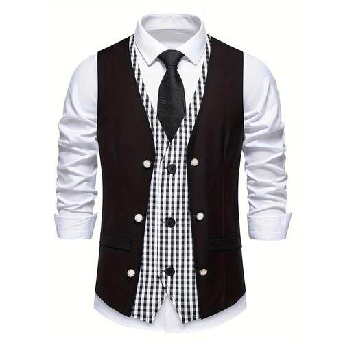 T 26732 Gatsby Party Single Breasted Vest 复古马甲