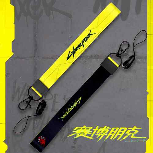 赛博朋克2077定制游戏周边手机挂绳短款手腕绳防滑防摔吊绳挂现货