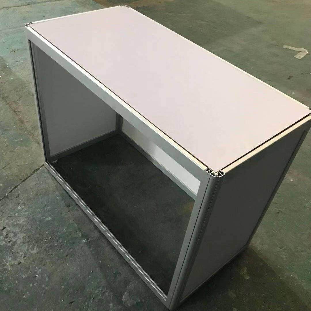 展会咨询桌摊位洽谈桌展览展示标准会议桌铝合金桌折叠铝桌厂家