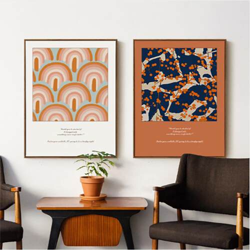 新款直销现代简约客厅组合挂画沙发背景墙北欧装饰画走廊玄关餐厅
