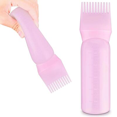 Barber Dyeing Bottle Shampoo Oil Applicator Brush Scalp Trea