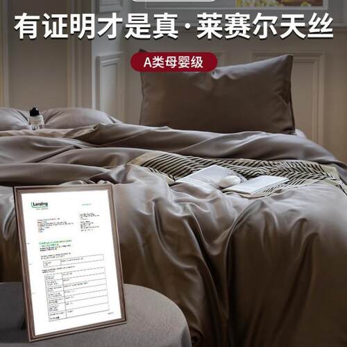 LF级100支奥地利兰精天丝夏季床四件套冰丝夏凉被套床笠床单真丝4