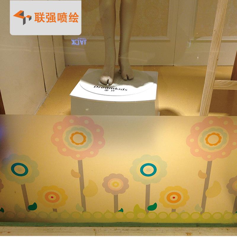专业uv喷绘工厂供应商场橱窗圣诞玻璃静电贴 彩白彩打印PVC超透膜