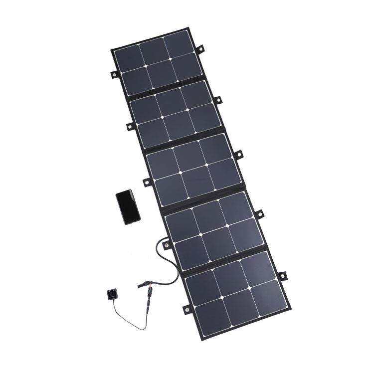 100WSUNPOWER太阳能5折叠包多功能快速充电便携式太阳能充电器