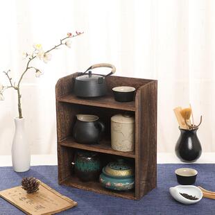 博古架桌面茶杯茶壶展示架UVV多层杂物纳盒办公小桌子化收妆品置