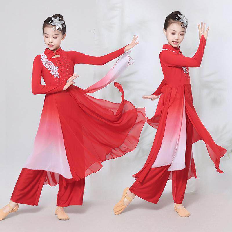 儿童古典舞演出服女合唱中国风民族幼儿伞舞扇子舞胶州秧歌舞蹈服