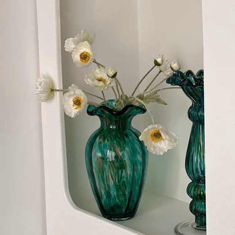 欧式复古玻璃花瓶摆件客厅插花精致桌面装饰品餐桌电视柜,家居饰品,花瓶,淘宝优惠券,粉丝福利购,淘宝优惠卷