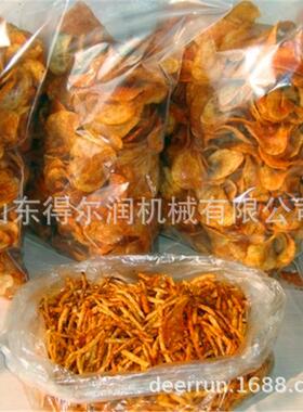 湖南红苕丝油炸锅温油炸自动翻锅出料炸芋头条生产流水线机器