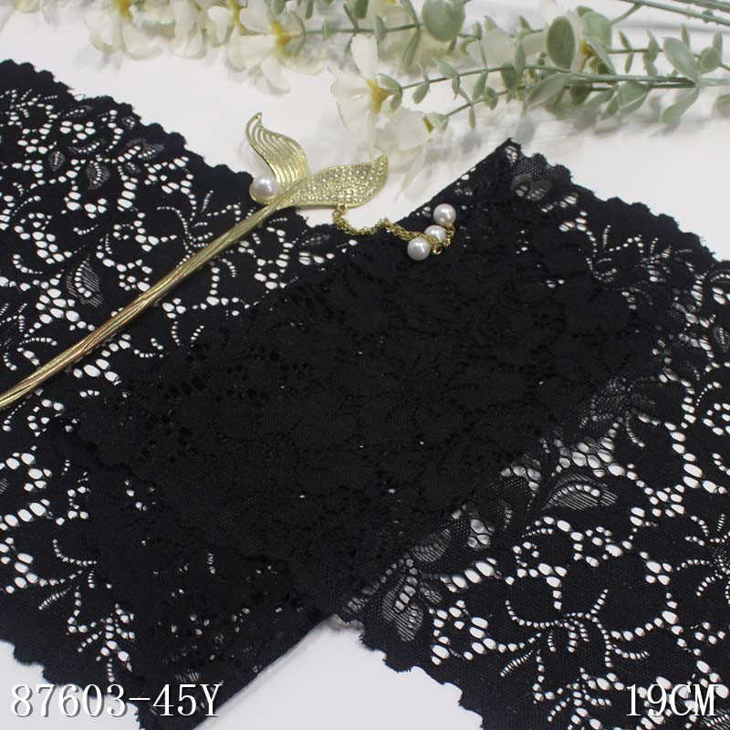 色精品服装款隆经编花朵窗帘辅料唐多花边 满弹力蕾丝蕾丝花边幅