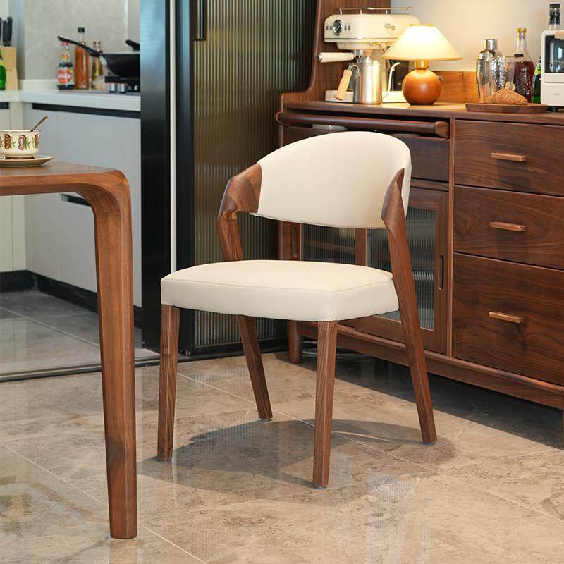 非凡木作北美黑胡桃木全实木软包餐桌坐椅简约现代餐厅椅子靠背椅,住宅家具,餐椅,淘宝优惠券,粉丝福利购,淘宝优惠卷