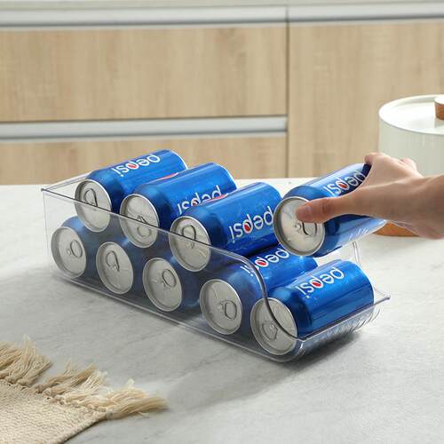 Drawer-style food and vegetable storage organizer, pull-tab