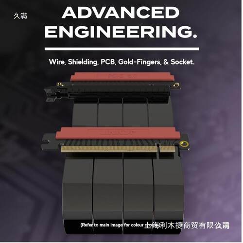 LINKUP PCIE5.0双反向显卡延长线海外高速稳定软超低损耗支持5090