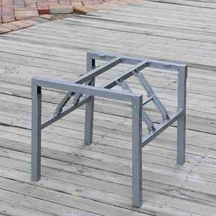 KAY折叠餐桌桌桌子金属正方形子桌子脚架腿腿支架方黑架可折架叠