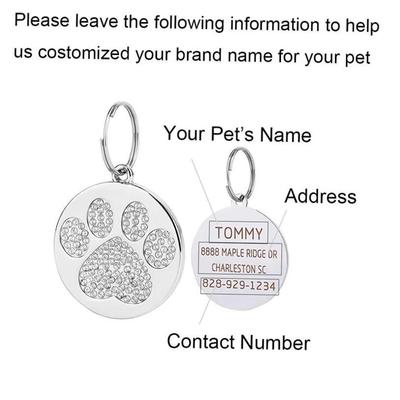 Personalized Address Tags for Dogs Id Tags Dog Tag Engraved