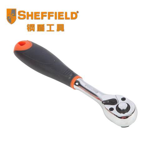 钢盾工具铬钒钢机修汽修套筒扳手汽保专业快速脱落胶柄棘轮扳手