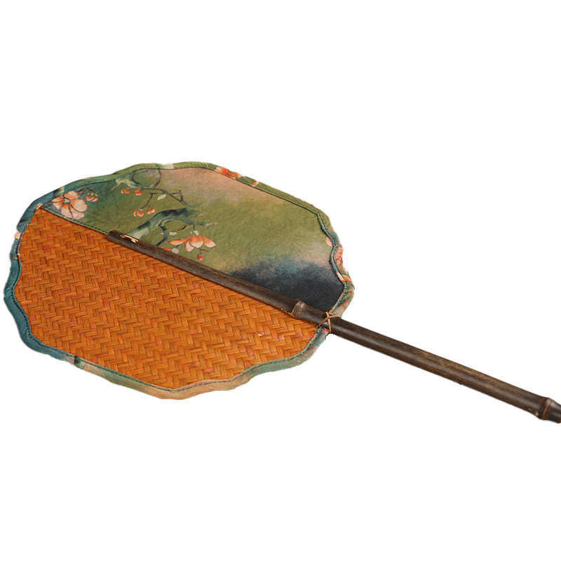 手工竹编 扇子 复古 纳凉 缎面 中式 纯手工,居家日用,扇子,淘宝优惠券,粉丝福利购,淘宝优惠卷