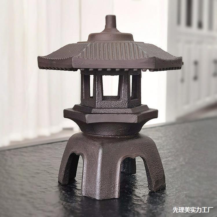 仿古宫灯古代雪见灯铁艺烛台传统装饰仿真怀旧铸铁建筑复古长安灯