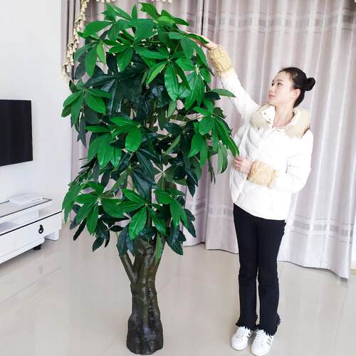 假树仿真发财树仿真植物盆栽室内装饰塑料花客厅大型绿植落地摆件