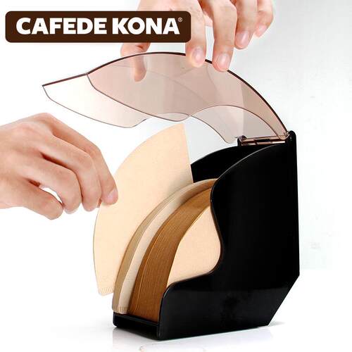 CAFEDE KONA滤纸盒 滤纸架 咖啡店专用V60滤纸 扇型过滤纸盒