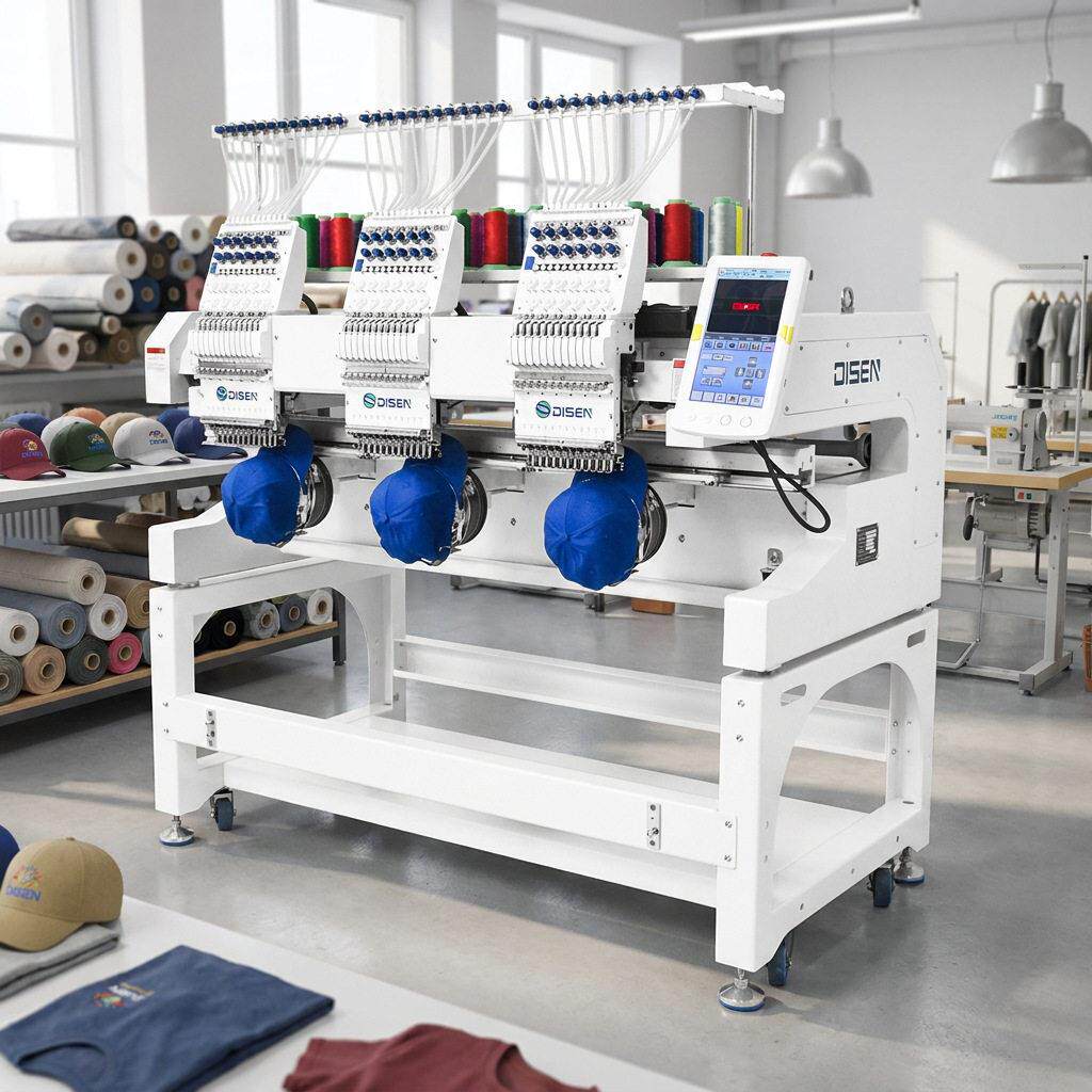 三头全自动电脑绣花机 3 head computerized embroidery machine