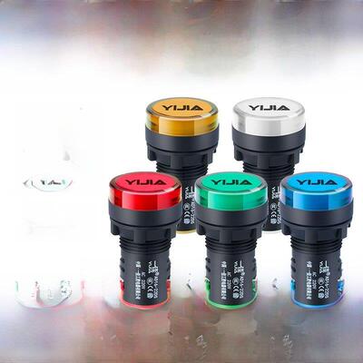 一佳LED指示灯AD16-22DS高亮度220v24v22mm电源工作信号灯指示灯
