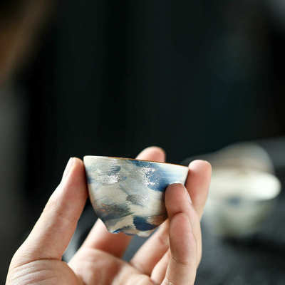 泥先生轻薄全手工单晴组套胖嘟嘟海三杯足烫手不陶手绘月光薄胎