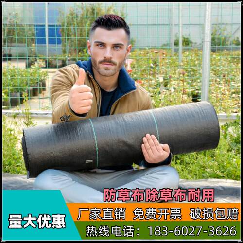 农用防草布除草布果树厂家直销遮盖草切片透水保湿抗老化园艺地布