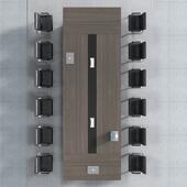 长桌大型简约办公会议桌会议室现代桌椅长条批发桌洽谈培训桌组合