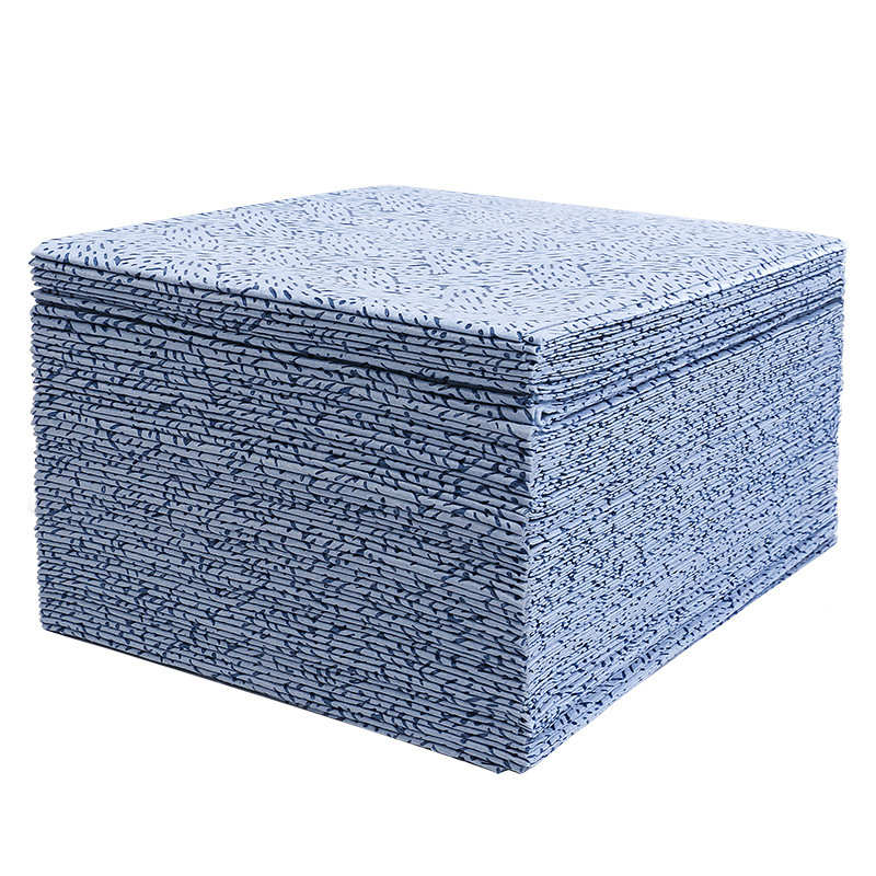 劲力工厂店批发工业多用途蓝色树皮纹pp吸油吸水折叠擦拭布