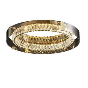 客厅水晶简约高档轻奢灯设计师玻璃主卧室灯大气款 吸顶灯现代房间