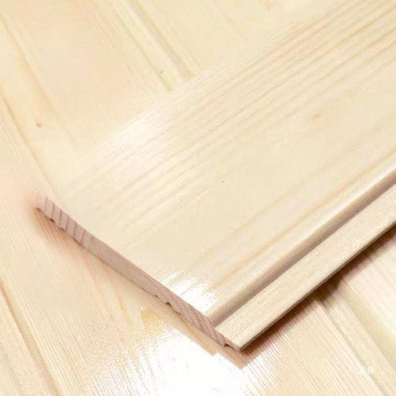 松木免漆桑拿板杉木扣板吊顶材料室内护墙板全屋装修实木板材