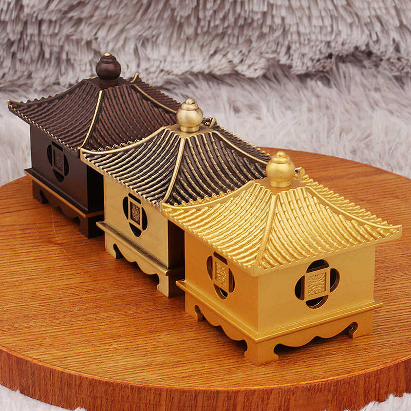 黄铜香炉摆件仿古亭韵香阁熏香盘香古韵金色桌面装饰品金属工艺品,特色手工艺,其他特色工艺品,淘宝优惠券,粉丝福利购,淘宝优惠卷