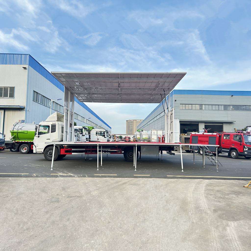 东风天锦9.6米全自动遥控舞台车 LED屏立体逼真 带大屏演出车