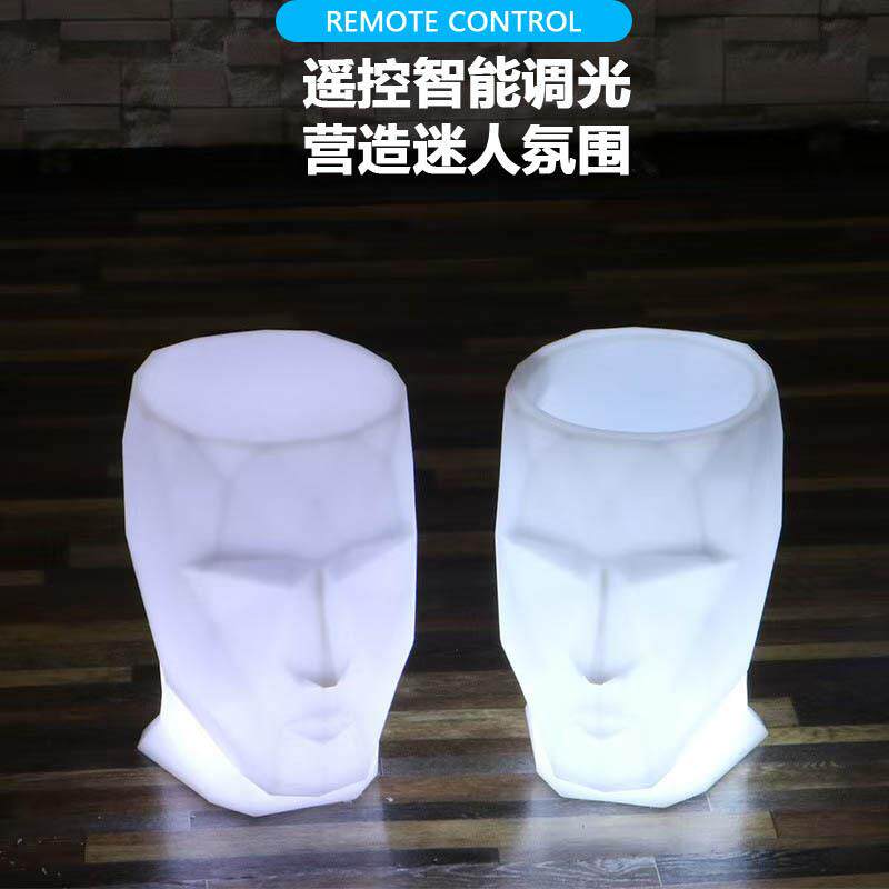 LED创意发光人凳子灯 七彩发光花盆花园阳台别墅装饰 凳子花盆