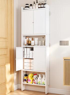 浴室门后夹缝柜落地多层对开 门10cm置物架洗手间化妆品储物收纳