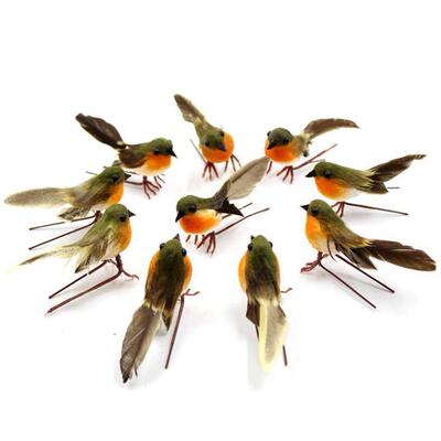 10PCS Robin Bird Christmas Tree Decoration Craft Very Cute