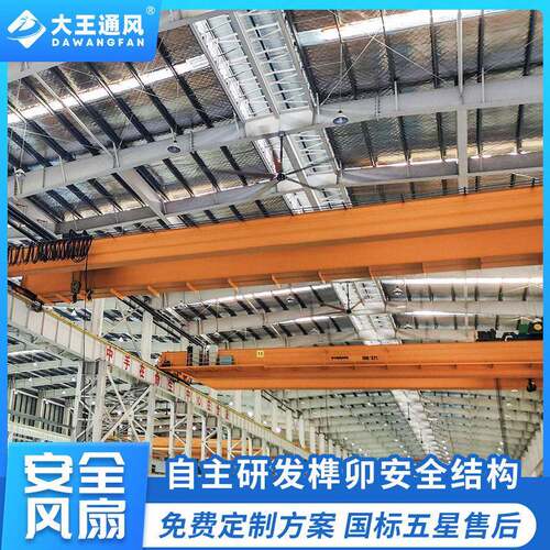 5叶大型工业大吊扇8米工业大型风扇PMSM永磁同步大功率电机风扇