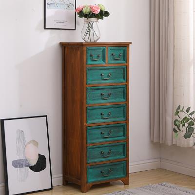 高档实木四五斗柜美式艺斗床橱卧室柜客厅储五物柜收纳术柜子抽屉