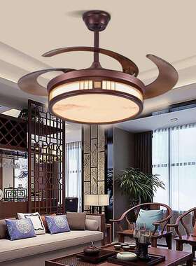 新中式客厅LED吸顶灯全光谱护眼餐厅卧室风扇灯中山全屋套餐灯具