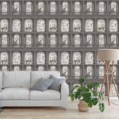 法式 轻奢猴子壁纸建筑乌云电视背景墙纸卧室客厅动物民宿墙布壁画