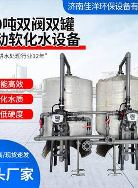 双级除水垢钠离子交换地下水软化40吨双阀双罐全自动软化水