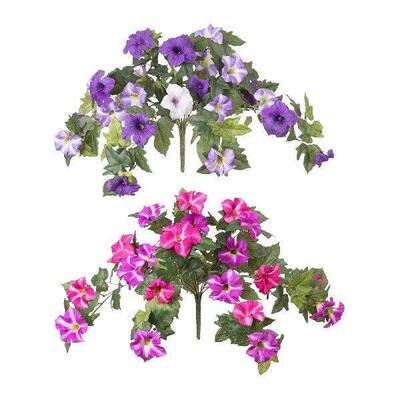 Artificial Morning Glory Flowers Porch Home Yard Fake Plant