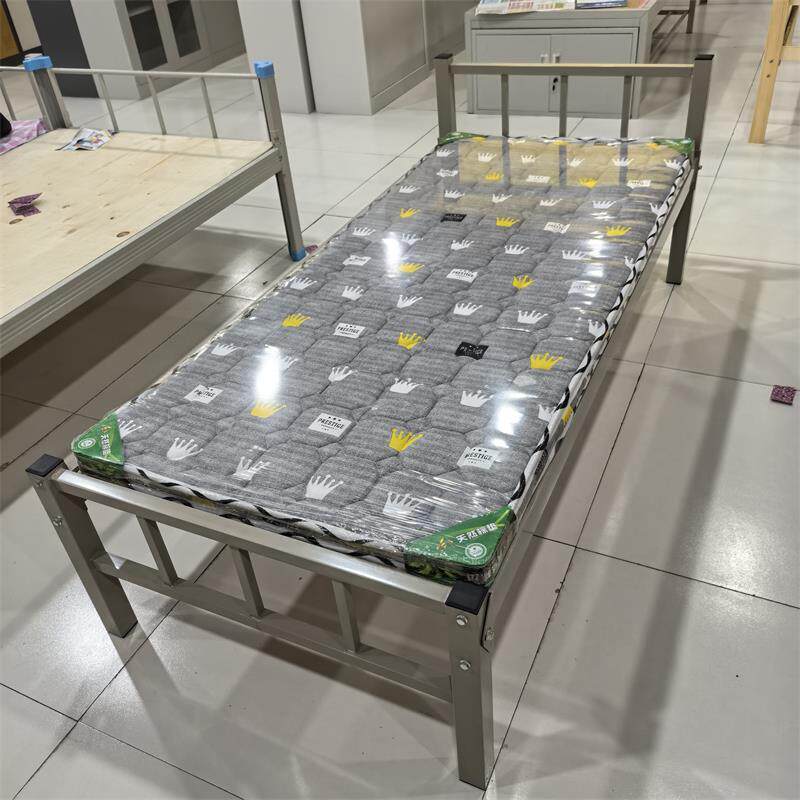 钢制铁床双人高低床单人床工地单人床铁艺型材床学校公寓学生床