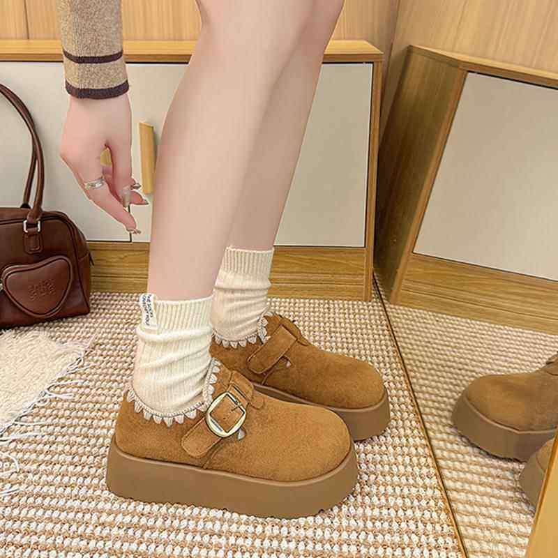 春季厚底增高全包勃肯鞋女2026新款一脚蹬博肯单鞋休闲豆豆0121n,女鞋,浅口单鞋,淘宝优惠券,粉丝福利购,淘宝优惠卷