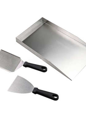 热销430不锈钢烤盘4MM厚实心烤盘厨房料理套装