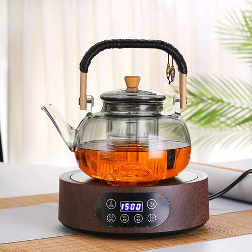新款正茗堂1500W电陶炉煮茶器家用围炉加厚玻璃煮茶壶烧水泡茶器