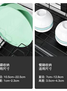碗碟收纳碗盒架沥水架多功能厨房架置物架放BS041碗纳架碗筷收碗