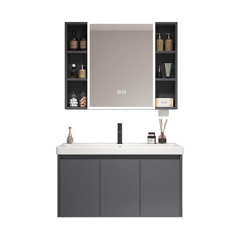 加厚蜂窝铝浴室柜组合侧面收纳加深陶瓷一体洗漱脸盆卫生间洗手池